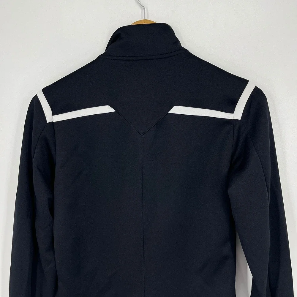 Nike Dri-FIT Track Jacket‎ Womens XS Black White Full Zip Athletic 535663-012